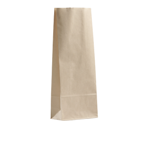 Blockbodenbeutel aus Bio Papier 70g/m², 95+65x295mm