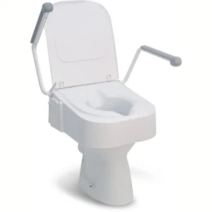Drive Medical Toilettensitzerhöhung mit Armlehnen TSE 150 Plus, 3-fach höhenverstellbar (HMV: 33.40.01.3037)