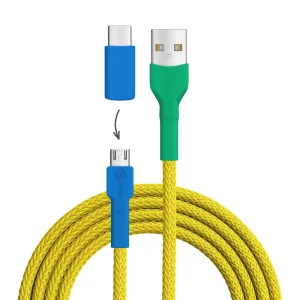 Gelb­brustara USB A - Micro USB + USB C