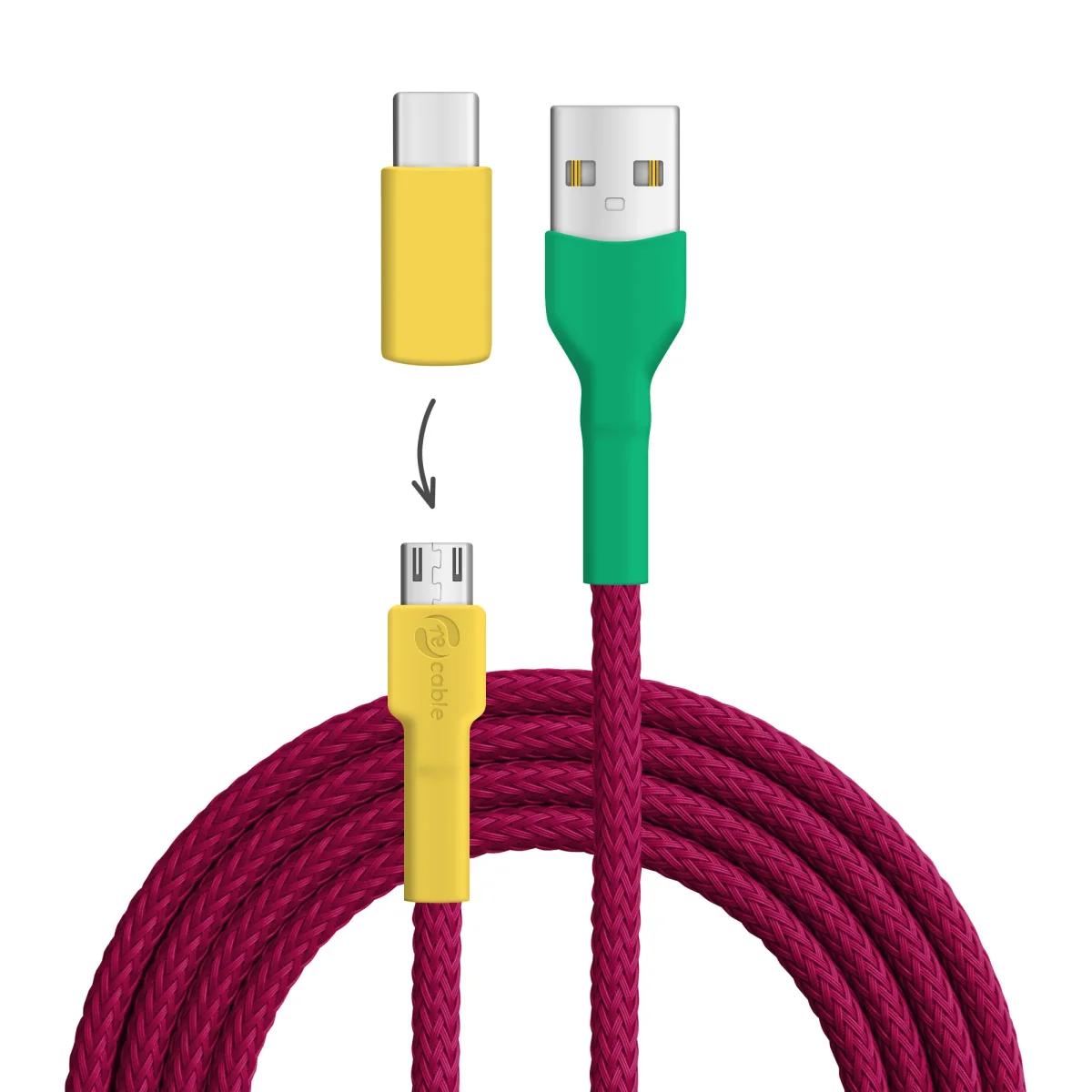 Gouldamadine USB A - Micro USB + USB C – Bild 2