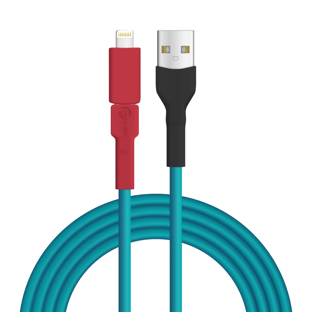 Türkisnaschvogel USB A - USB C + Lightning (iPhone) – Bild 3