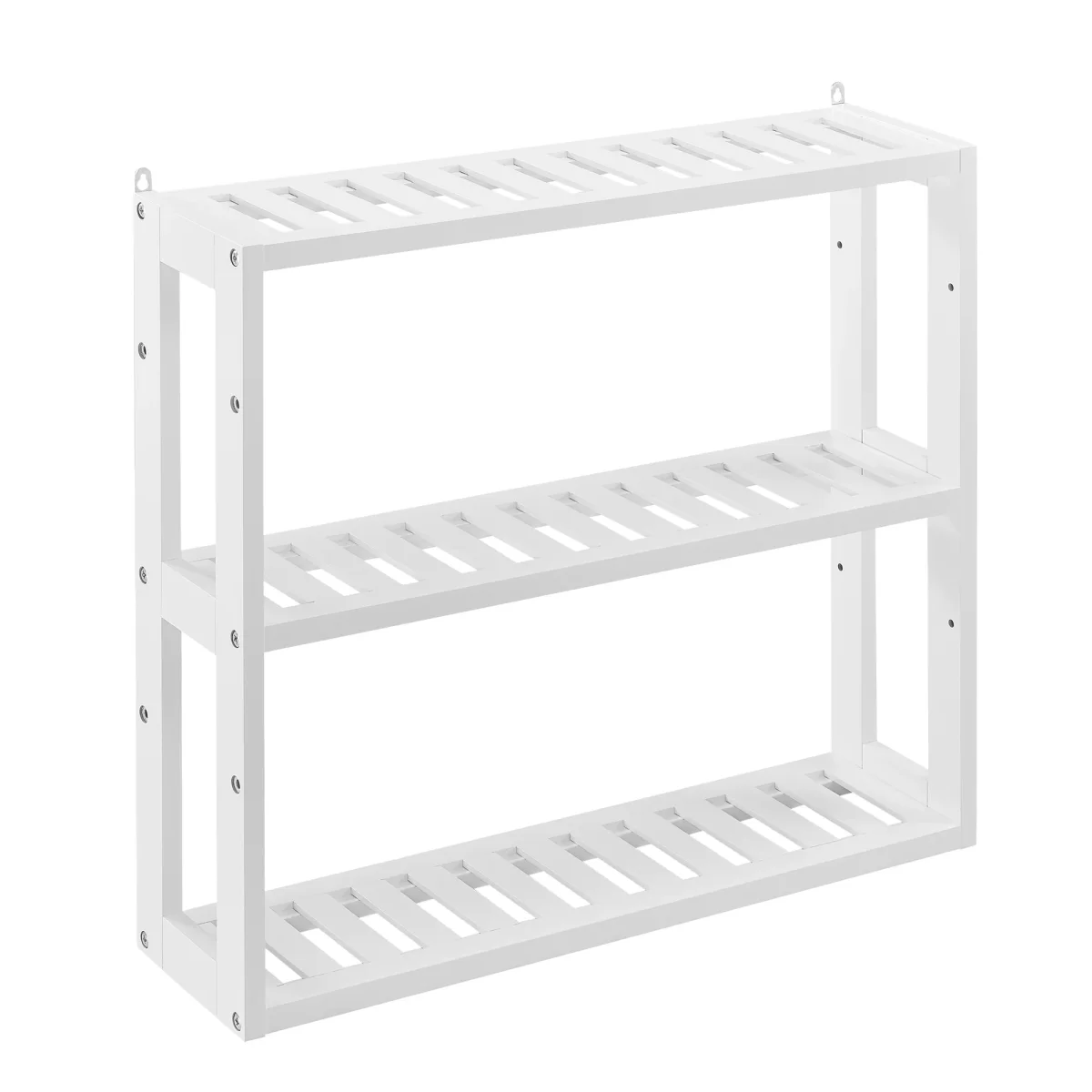 Badezimmerschrank Anderlecht 54x60x15 cm Regal mit 3 Ablagen Weiß en.caa – Bild 2