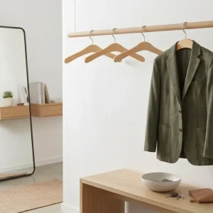 GENT Kleiderbügel Buche – weiß oder natur, mit Metallhaken