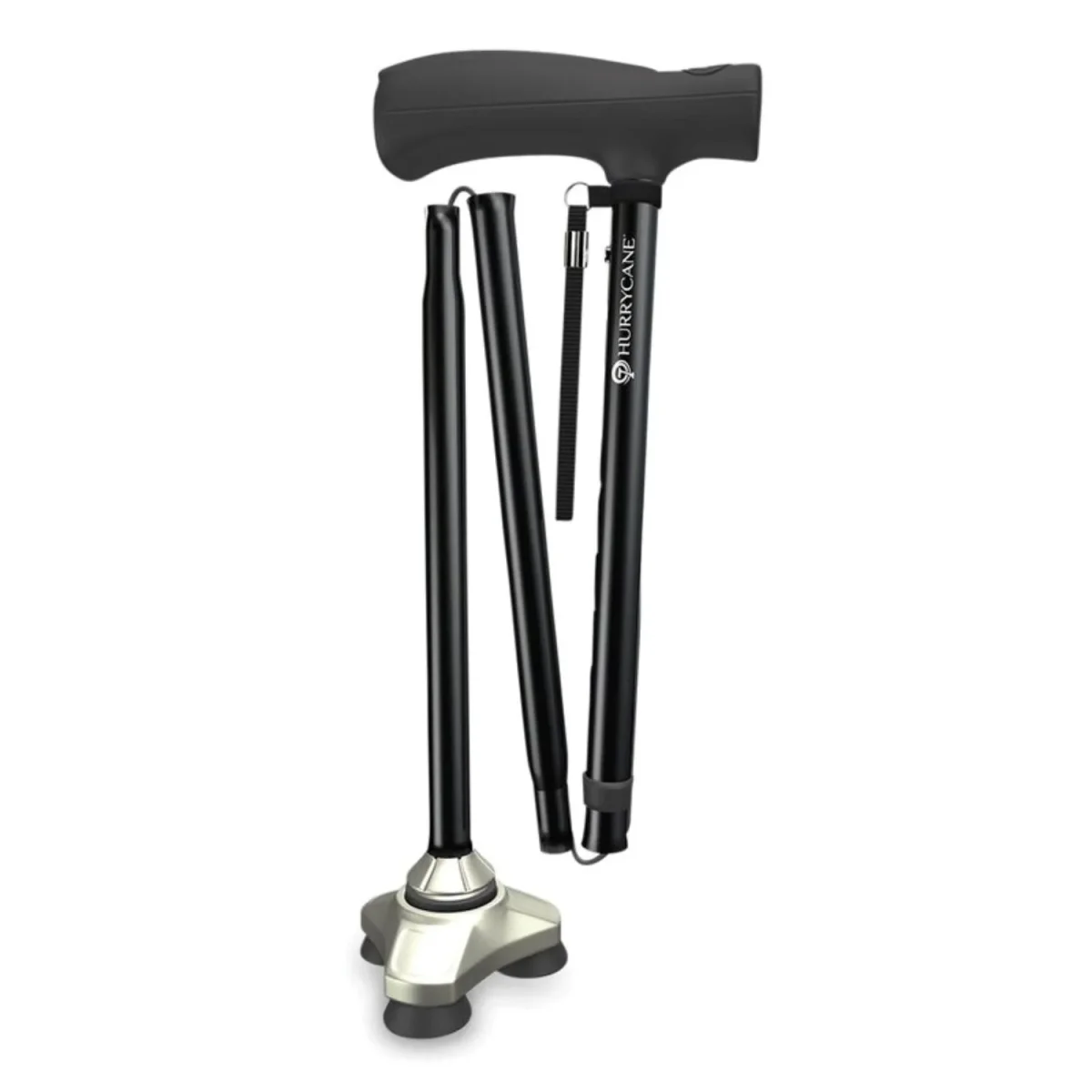 Drive Medical Gehstock Hurrycane, purpur – faltbar, sicher & stilvoll – Bild 3