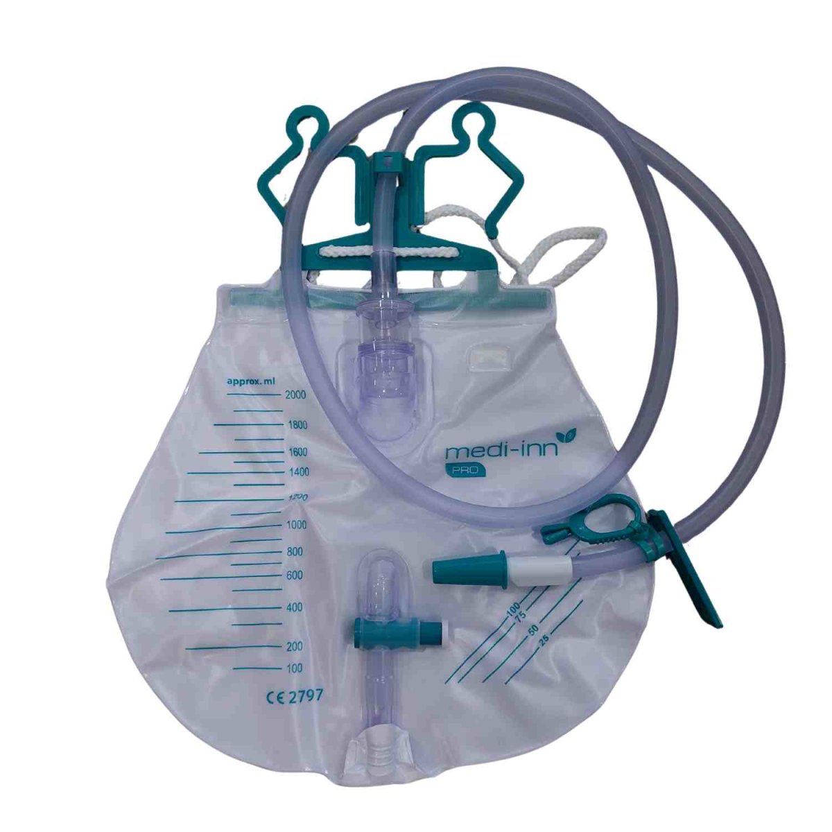 Medi-Inn Pro Urinbeutel geschlossenes System, steril - 2000 ml, 120 cm – Bild 2