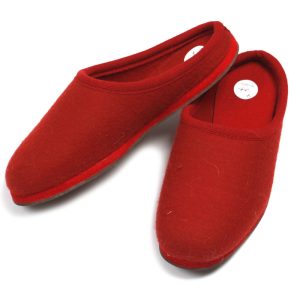 Pantoffel Wollfilz rot