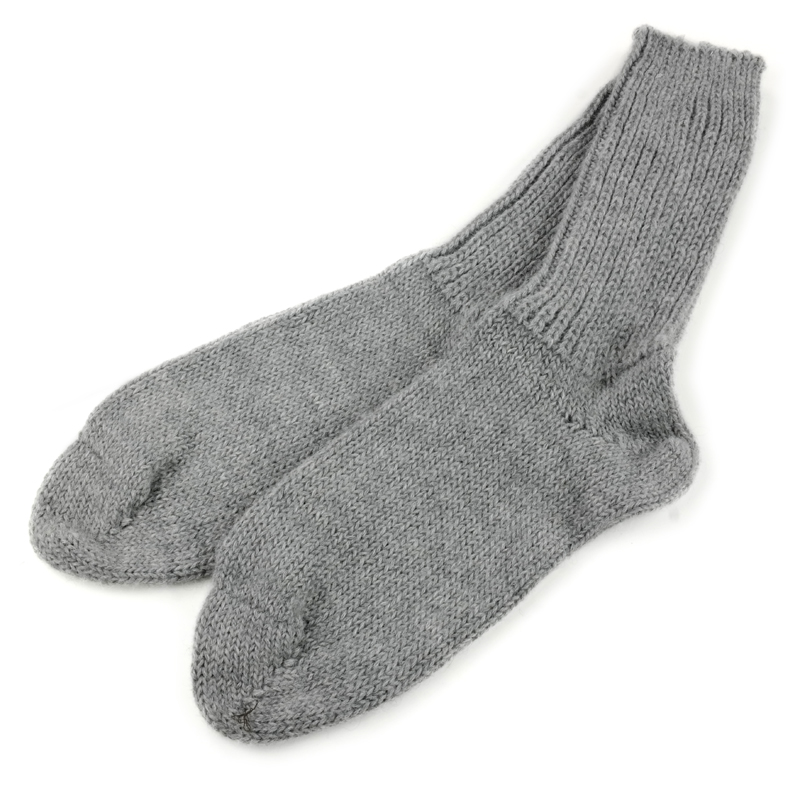Socke dick grau – 100% Alpaka
