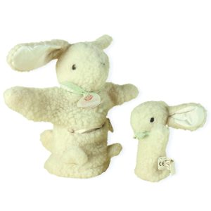 Hase Handpuppe mit Kind