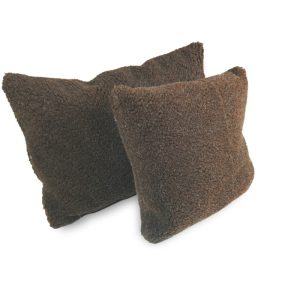 Wollflor-Kissen braun