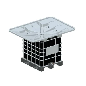 PLUVARA System mit IBC-Container und PLUVARA Regensammler