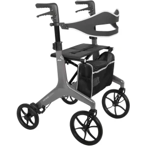 Drive Medical AeroWalk™ Carbon Rollator – Graphit Grau, Ultraleicht (4,6 kg), Faltbar & Stabil (HMV: 10.50.04.1281)