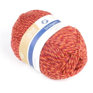 Strickgarn rot-meliert