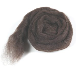 Spinnband/Kammzug braun Naturfarbe