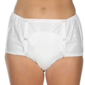 Suprima Inkontinenz-Slip 1201 001, PVC-Slip knöpfbar, unisex - weiß, Gr. 34-60