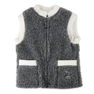 Kinderweste mit Strickbündchen grau