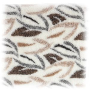 Wollflor mit Muster BLÄTTER, geraut